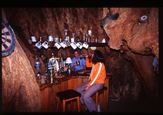 Up to 15 visitors can enjoy a drink inside the pub that has been built inside the hollow trunk of the majestic tree. The estate, which hosts a multitude of animals and birds, is also home to a treehouse restaurant and can accommodate 20 overnight visitors.