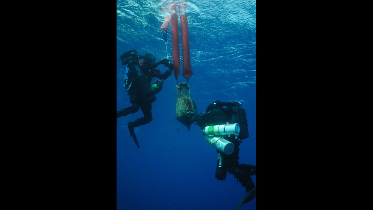 Scientists, technical divers, archaeologists and documentary filmmakers made up the 32-person team returning to the wreck site in September for the first ever scientific excavation. Three years in the making, the experts hoped to answer some of the enigmatic questions surrounding the ship, including how big it is, why it was there, where it came from and who might have been traveling on it. Considering all the treasure and female trinkets that have been brought up from the seafloor, one idea is that the ship was transporting a young woman and her dowry but they never made it to their final destination.