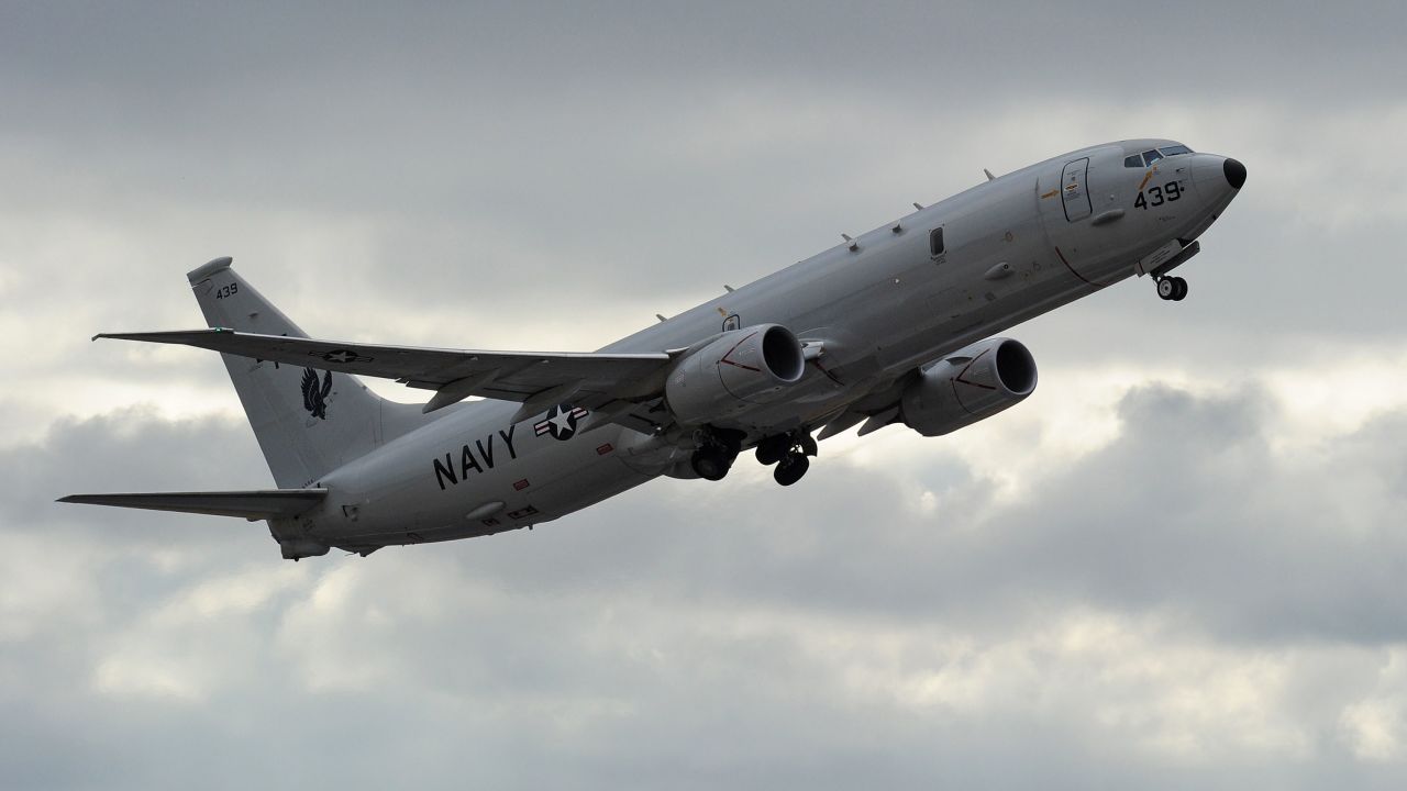 A US Navy P-8 Poseidon like the one that spotted the castaways' sign   (GREG WOOD/AFP/Getty Images)