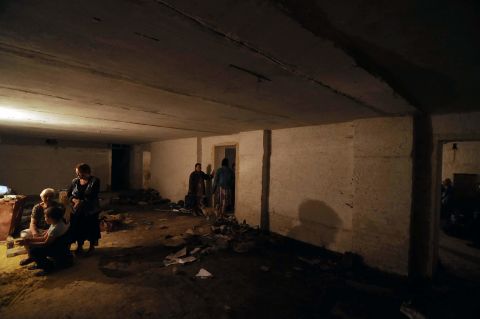 Many Donetsk residents have sought shelter underground. Many in Soviet or WWII era cellars.