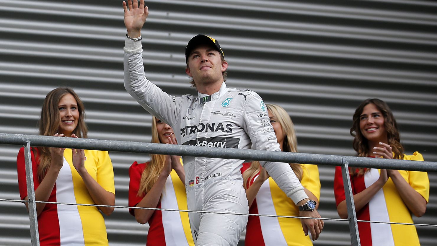 World Championship leader Nico Rosberg was booed on the podium. 