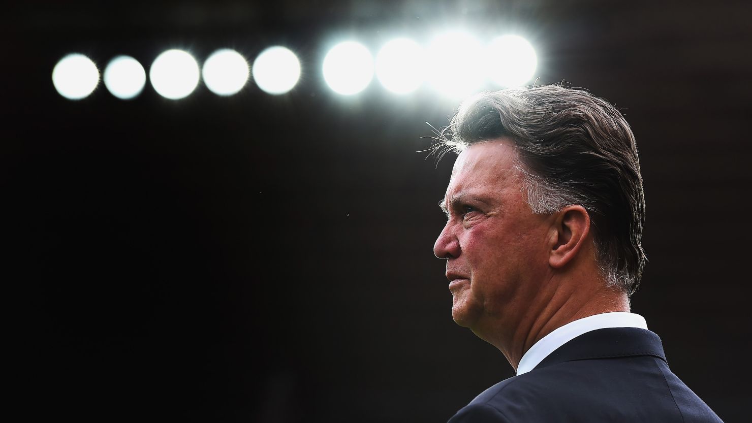 Manchester United coach Louis van Gaal is without a league win this season.