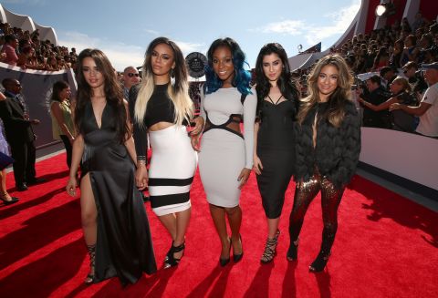From left, Camila Cabello, Dinah Jane Hansen, Normani Hamilton, Lauren Jauregui, and Ally Brooke of the group Fifth Harmony