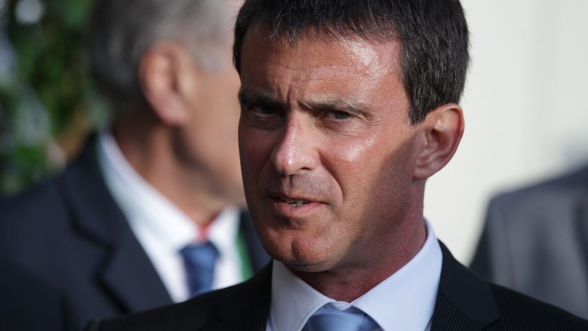 French Prime Minister Manuel Valls is pictured before the World Equestrian Games 2014's opening ceremony on August 23, 2014 in Caen, northwestern France.