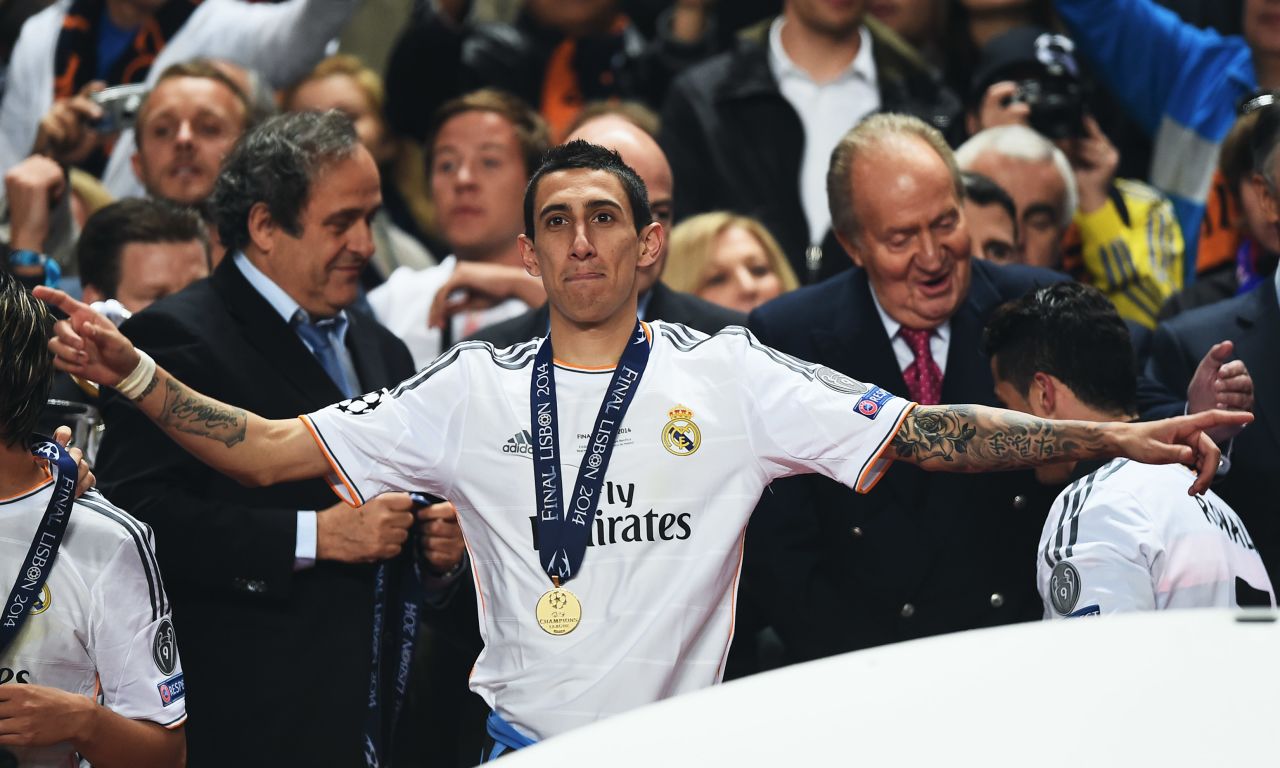 Di Maria helped Real Madrid win the Champions League with a 4-1 win over city rival Atletico Madrid. It was the 10th time Real has won Europe's top club prize.