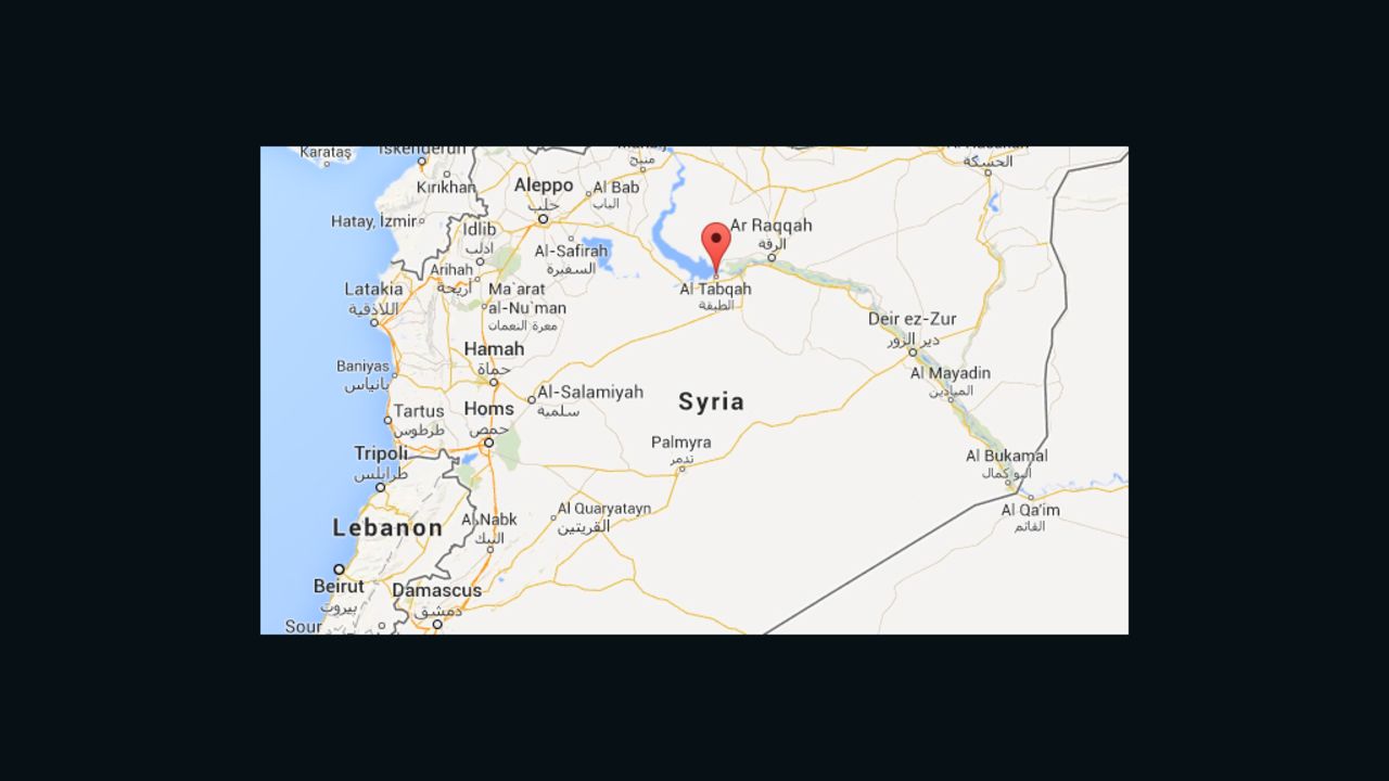 Map: Al-Tabqa air base, Syria