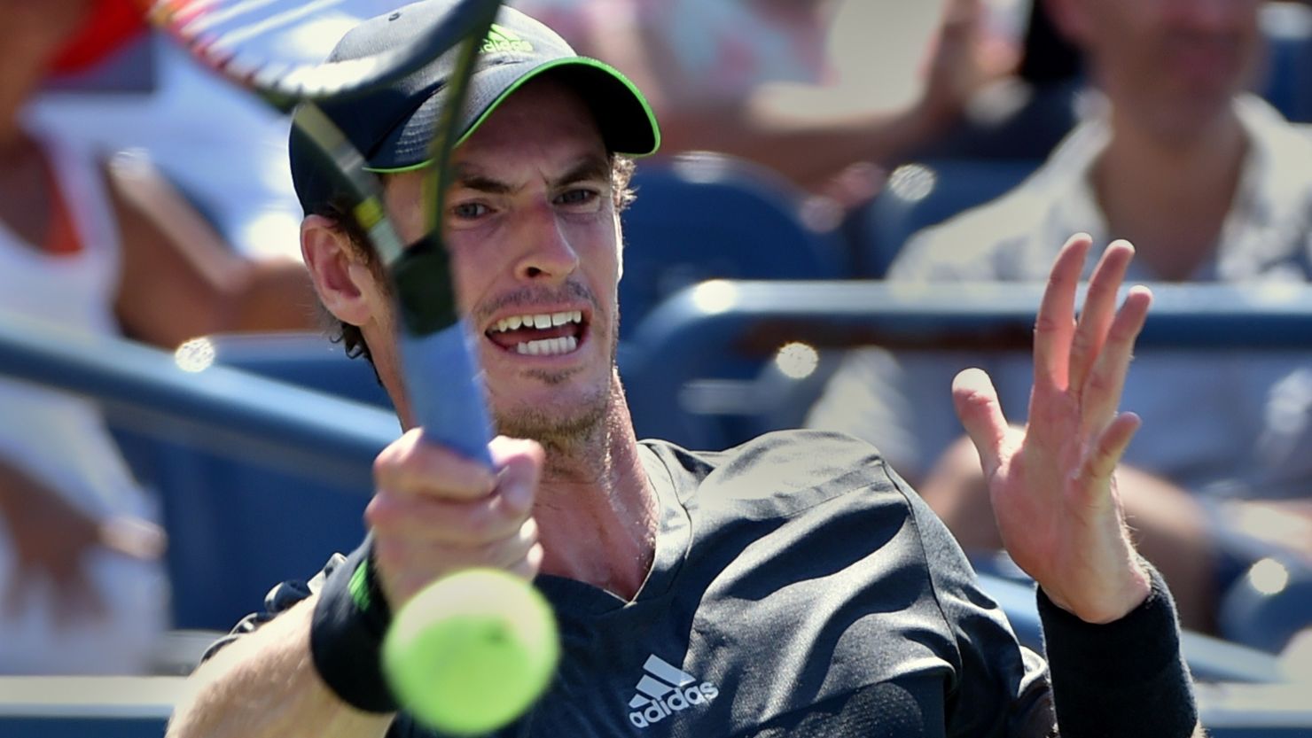 Former champion Andy Murray labored to a win against Robin Haase at the U.S. Open on Monday.  