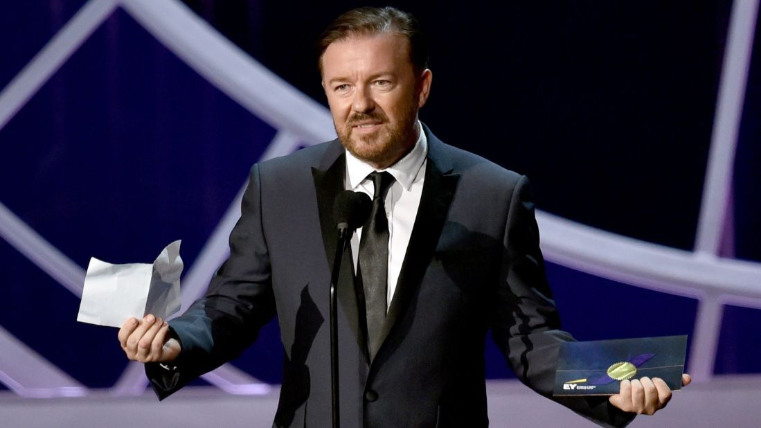 If you're going to be a sore loser, be a funny one, like Ricky Gervais. "Well done to Jim Parsons," Gervais said after losing the outstanding actor in a comedy Emmy to the "Big Bang Theory" star. "I've come a long ways, he's probably local. It's like, four years in a row seems unfair, doesn't it?"
