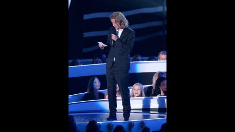 Helt reads a speech about the issue of youth homelessness as he accepts Cyrus' award. He is<a href="http://abcnews.go.com/US/meet-homeless-man-accepted-miley-cyrus-vma-award/story?id=25114619" target="_blank" target="_blank"> reportedly a representative of My Friend's Place</a>, an organization that aids homeless youth and it is there that he and the singer met. 