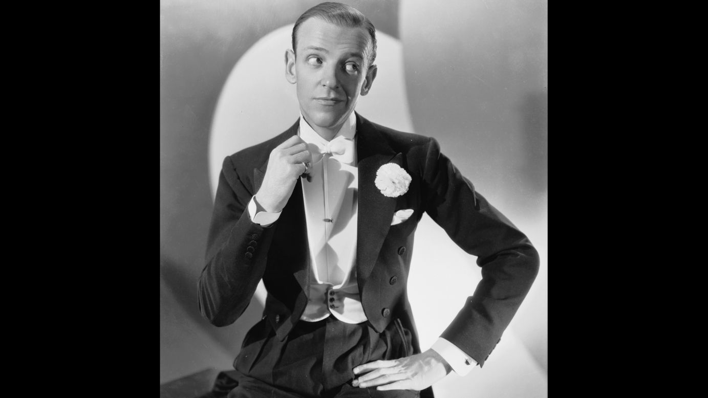 Dancing star Fred Astaire often performed his fleet-footed moves in bow tie and tails.
