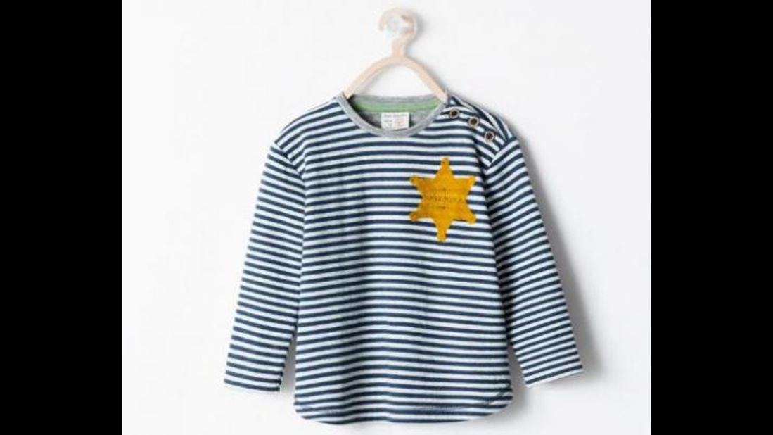 Spanish fashion retailer <a href="http://www.cnn.com/2014/08/27/living/zara-pulls-sheriff-star-shirt/index.html">Zara apologized</a> in August for selling a striped T-shirt that drew criticism for its resemblance to uniforms worn by Jewish concentration camp inmates. Zara said the garment, advertised online as a striped "sheriff" T-shirt, was inspired by "the sheriff's stars from the Classic Western films."