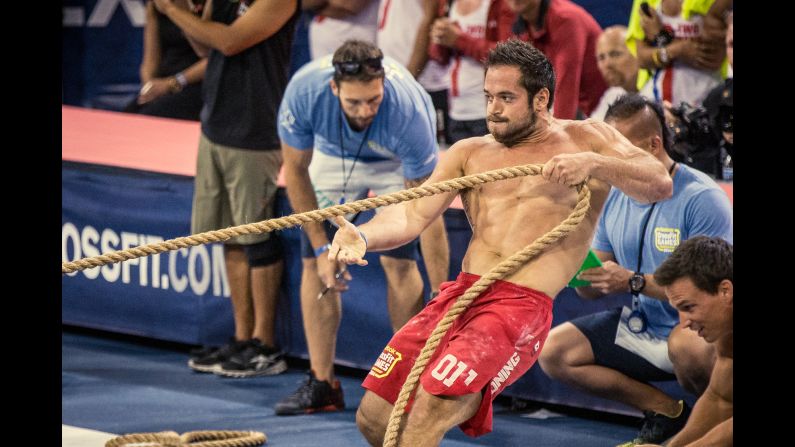 At the Games, athletes participate in a wide variety of challenges such as the <a href="index.php?page=&url=http%3A%2F%2Fgames.crossfit.com%2Fworkouts%2Fgames" target="_blank" target="_blank">Push Pull</a>, which includes a series of handstand push-ups and sled pulls. 