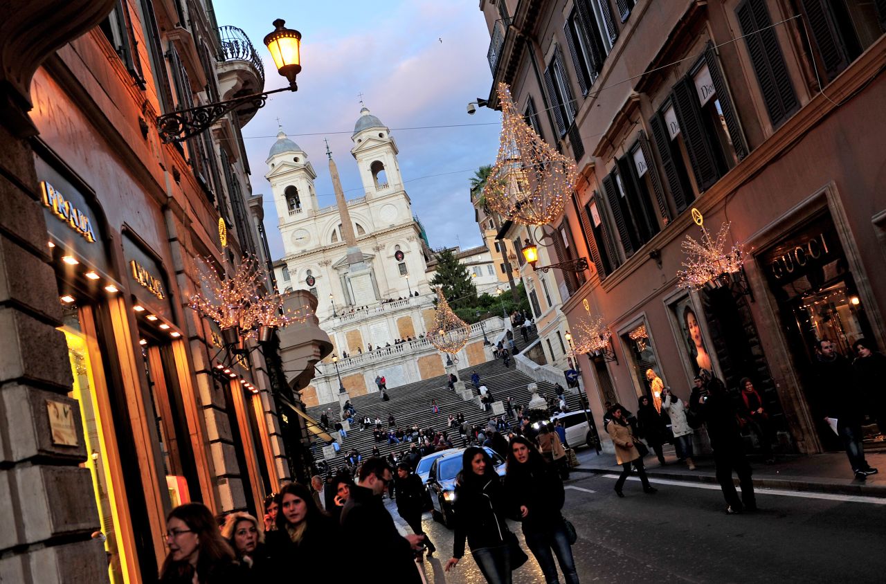 It's not all coffee in Rome -- at night it's time for a passegiata (stroll).
