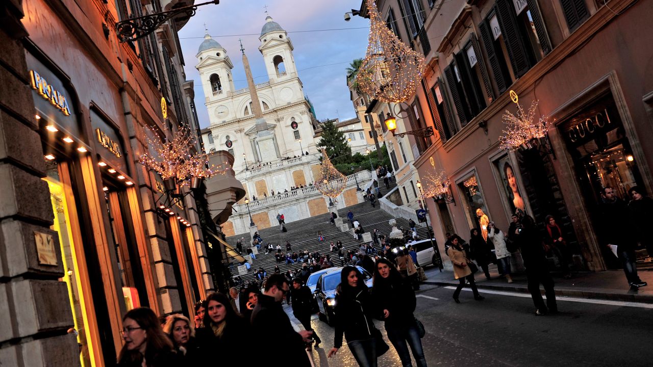 It's not all coffee in Rome -- at night it's time for a passegiata (stroll).