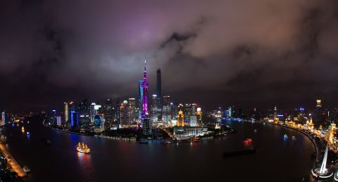 Lujiazui Financial District in the Pudong area of Shanghai looks set to gain even more strength as the Chinese economy booms. 