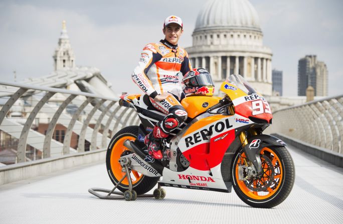 So what was MotoGP man of the moment Marc Marquez doing on London's Millennium Bridge?
