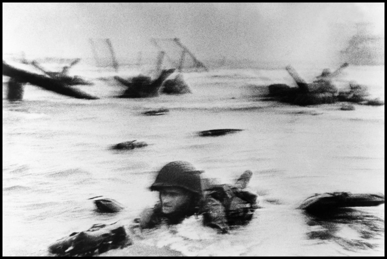 U.S. troops assault Omaha Beach during the invasion of Normandy on June 6, 1944. On D-Day, Allied forces landed on five beaches -- Utah, Omaha, Juno, Gold and Sword -- taking the first step in establishing the Western Front in Europe. The landing included more than 5,000 ships, 11,000 airplanes and 150,000 soldiers. More than 35,000 Allied troops were killed during the Normandy Campaign, which lasted till the end of August 1944.