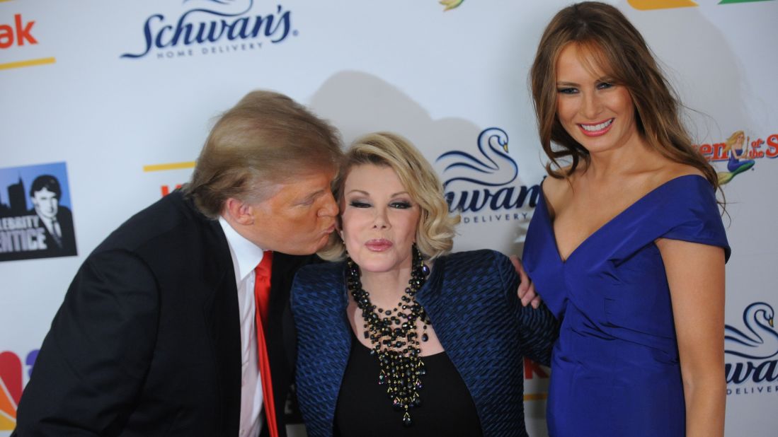 Rivers proved herself to be quite the savvy businessperson by winning a season of Donald Trump's "Celebrity Apprentice." Trump and his wife, Melania, join Rivers at the season finale in 2009.