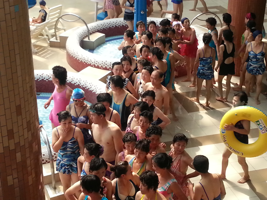 The capacity of this Pyongyang water park is up to 20,000 per day, says the North Korea government.