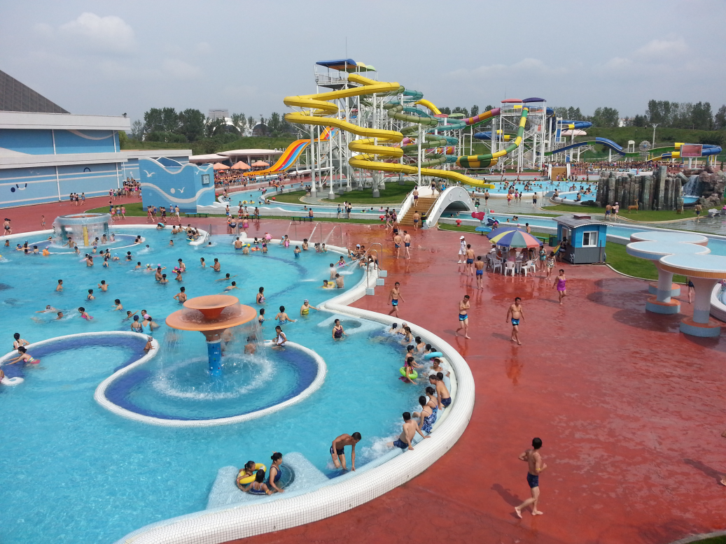 We're told this Pyongyang water park is a pet project of Kim Jong Un. Our North Korean government minders say he's quite a sportsman.