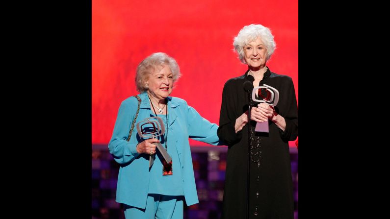 Bea Arthur, right, was in her 50s when she starred in the '70s sitcom "Maude." The groundbreaking show eagerly charged into new territory, including a pivotal episode in which Maude decides to have an abortion. Between that comedy, and what followed with Arthur's Dorothy Zbornak on "The Golden Girls," Arthur's death in 2009 was deeply felt. In Arthur's absence, her "Golden Girls" co-star Betty White has pushed forward, becoming the rare woman in entertainment who's successfully working well into her 90s.