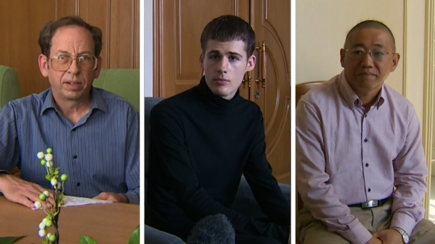 North Korean prisoners Kenneth Bae, Matthew Miller and Jeffrey Fowles