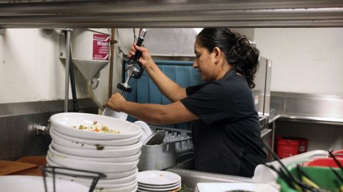Dishwashers are often the lowest-paid yet hardest-working restaurant employees.