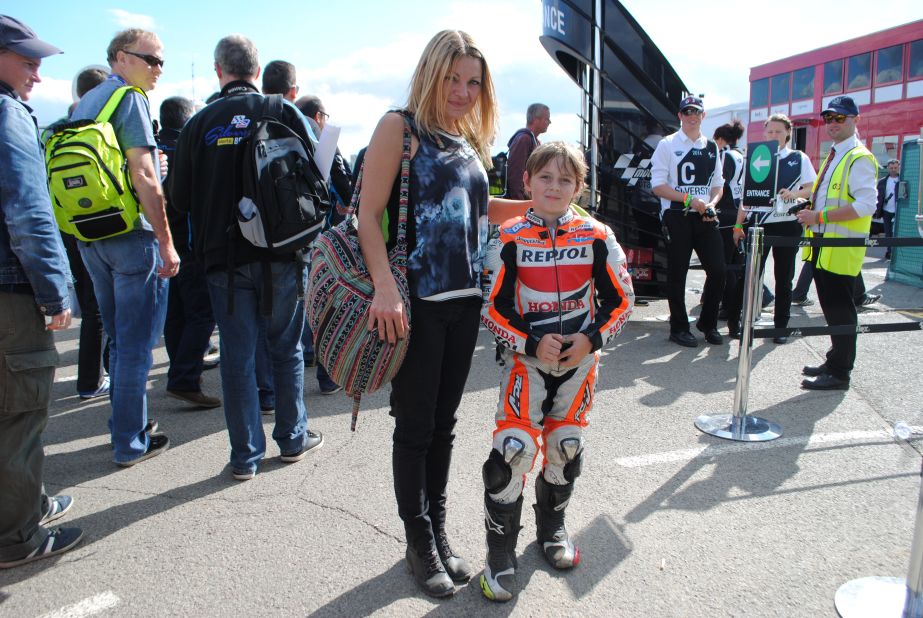 A young Marquez fan at Silverstone saw his idol win the British MotoGP.