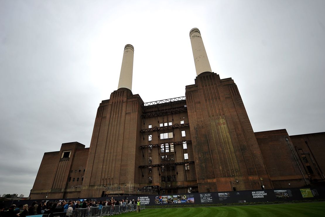 Battersea Power Station provides the opening backdrop for "Sabotage."