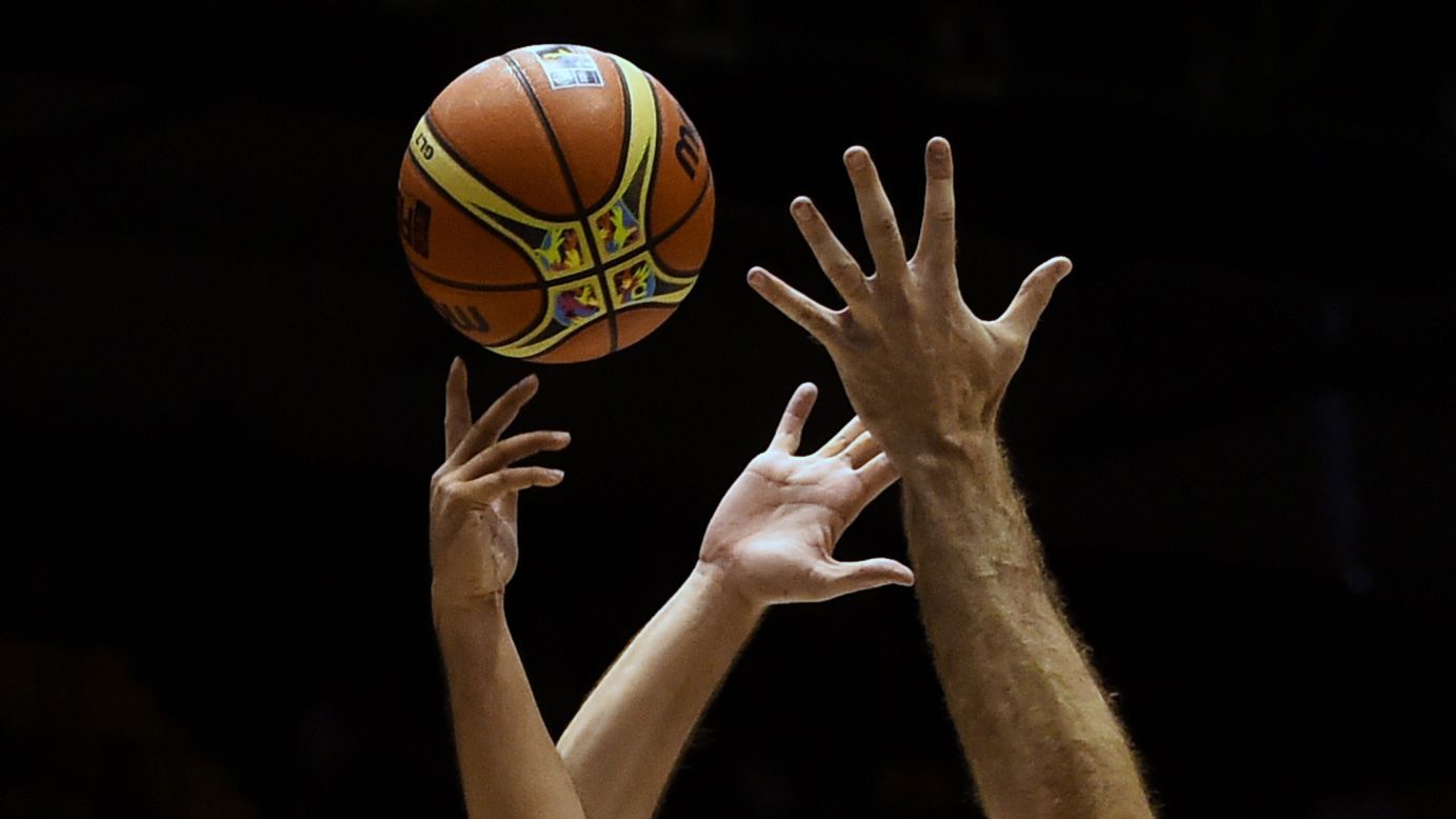 Players from Greece and the Philippines vie for the ball during a FIBA World Cup game in Seville, Spain, on Sunday, August 31.