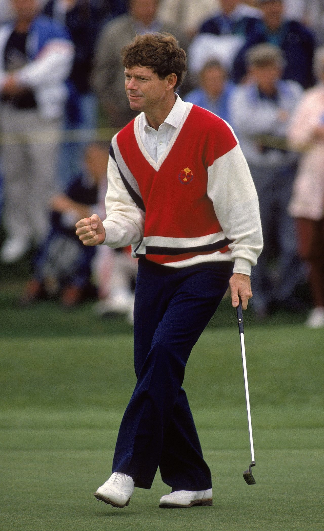 After missing the next two installments, Watson was picked by U.S. captain Raymond Floyd in 1989. He won his singles match against Sam Torrance but a 14-14 draw meant Europe retained the trophy in what was his last Ryder Cup as a player.