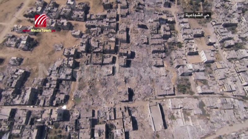 See Gaza Destruction From Above CNN   140902144753 Vo Gaza Destruction Aerial Footage 00004418 