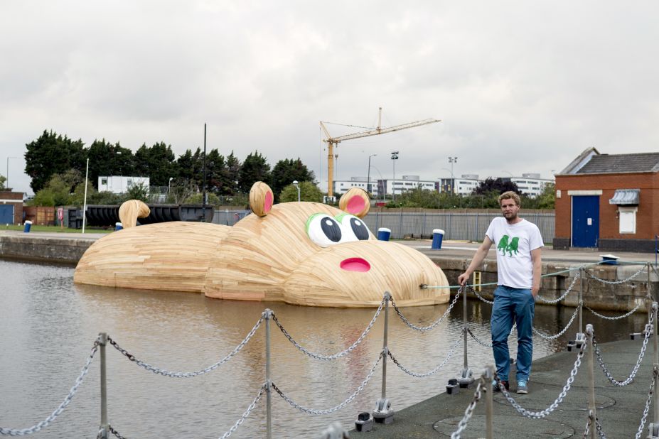 Hofman built his hippo for Totally Thames, a festival that celebrates London's famous river.