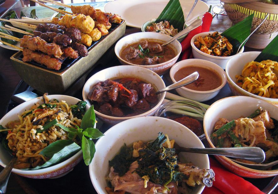 Sate Iembat, Bali's take on satay, is minced meat pounded in a mortar and pestle with young grated coconut and a bumbu (seasoning) that varies according to region. 