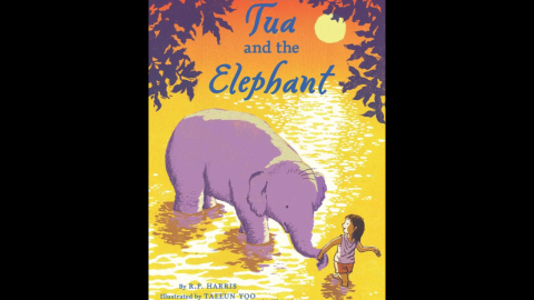 "Tua and the Elephant" by R.P. Harris, recommended for ages 8+, centers around a 10-year-old girl saving an abused elephant in Thailand.