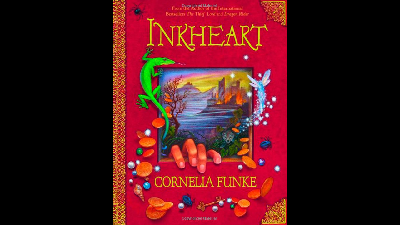 "Inkheart" by Cornelia Funke, recommended for ages 9+, is a YA fantasy novel and the first installment of the "Inkheart" trilogy. 