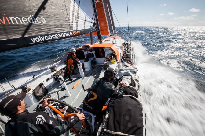 The competition starts in Alicante, Spain, stopping in 11 ports and covering over 38,000 miles across the globe, before ending in Gothenberg, Sweden, almost nine months later.<br /><br />Beginning in the picturesque Mediterranean, the Volvo Ocean Race follows the north to south trade wind route; facing everything from the frustratingly calm Doldrums at the equator, to the brutal waves of the Southern Ocean.