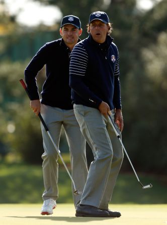 Bradley returned three points out of four in his first Ryder Cup, forming a strong partnership with five-time major champion Phil Mickelson. But he lost his Sunday singles match to Rory McIlroy as Europe overturned a 10-6 deficit to win 14 ?  to 13 ?. He said: "I think this is a redemption year for a lot of guys who were on the team in 2012."