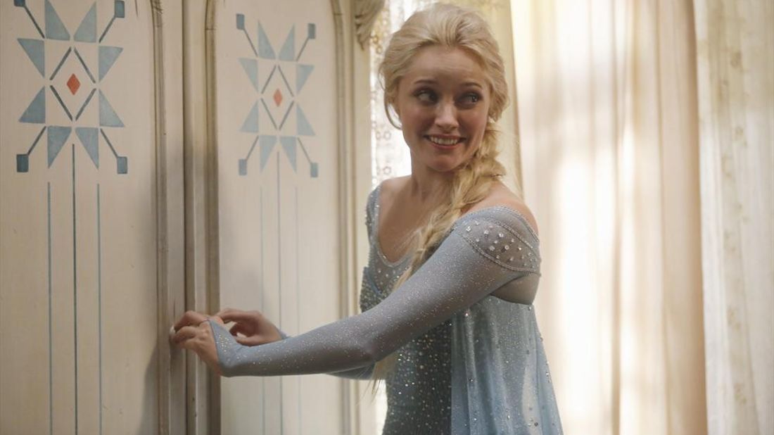 Five "Frozen" characters joined the ABC series "Once Upon a Time," including Elsa, who's played by Georgina Haig. 