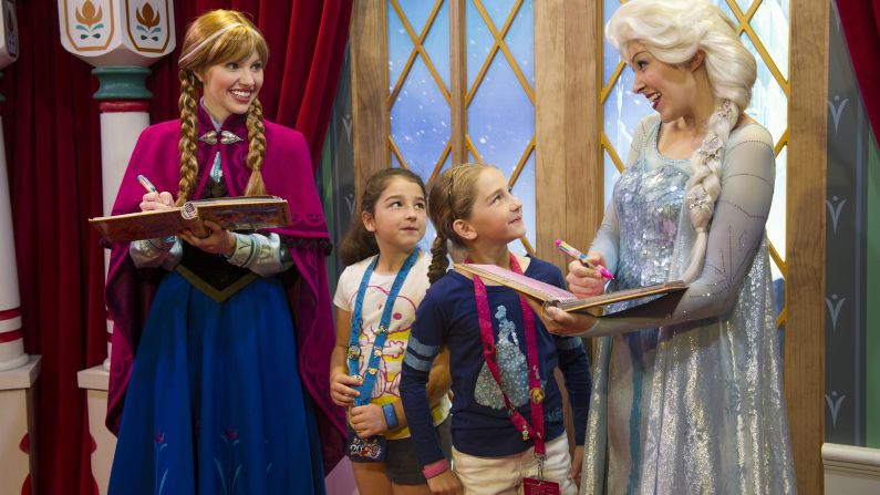 Disney quickly added the Anna and Elsa characters to its theme parks. The wait to meet the two got to be as long as six hours at Epcot and <a href="index.php?page=&url=https%3A%2F%2Fmovies.yahoo.com%2Fblogs%2Fyahoo-movies%2Ffrozen-out--one-reporter-s-tortured-quest-to-meet-disneyland-s-anna-and-elsa-203635415.html" target="_blank" target="_blank">almost as long at Disneyland</a>.  