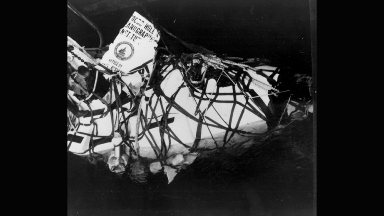In October 1968, Alvin's cradle support cables snapped during the launch of a dive and it sank 5,000 feet to the bottom of the sea. It wouldn't be recovered until the following year.