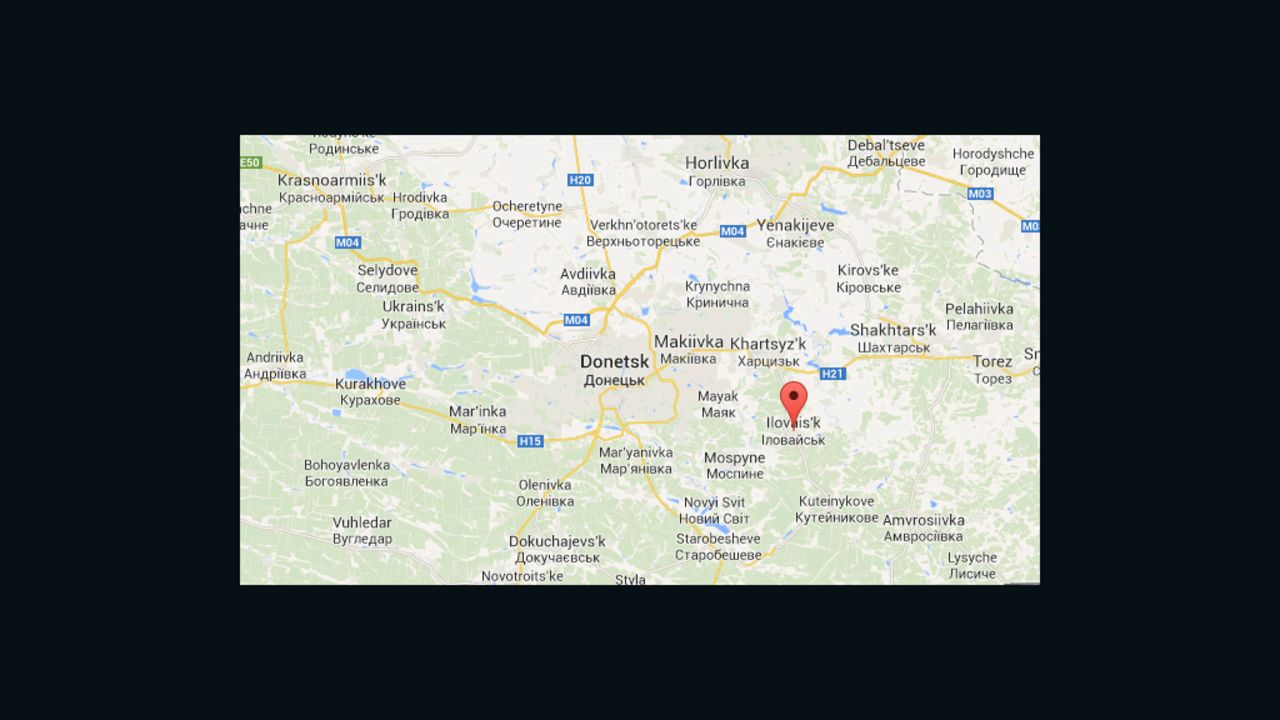 Map: Ilovaisk, Eastern Ukraine