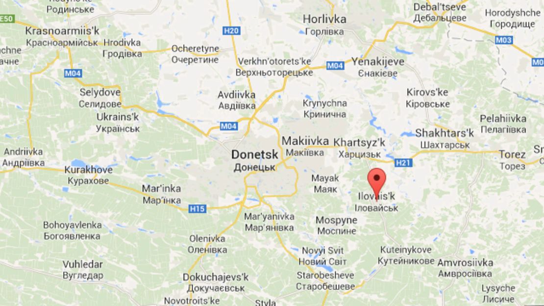Map: Ilovaisk, Eastern Ukraine