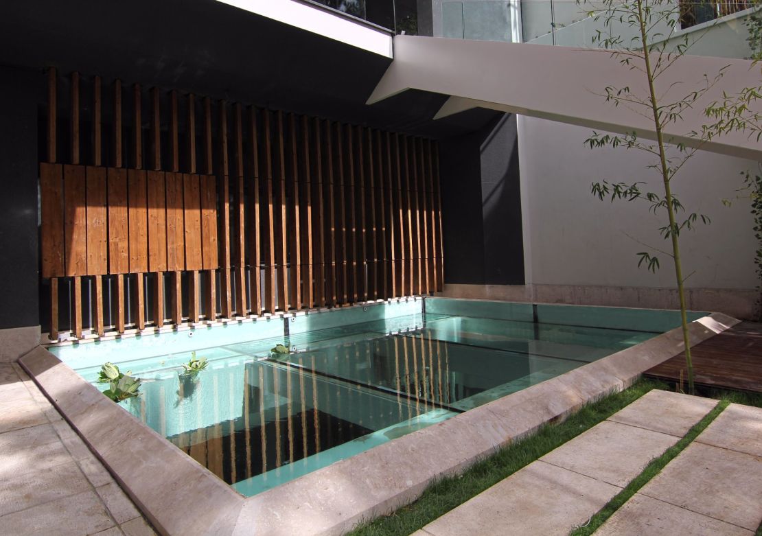 A swimming pool at the Sharifi-ha House in Tehran, Iran.