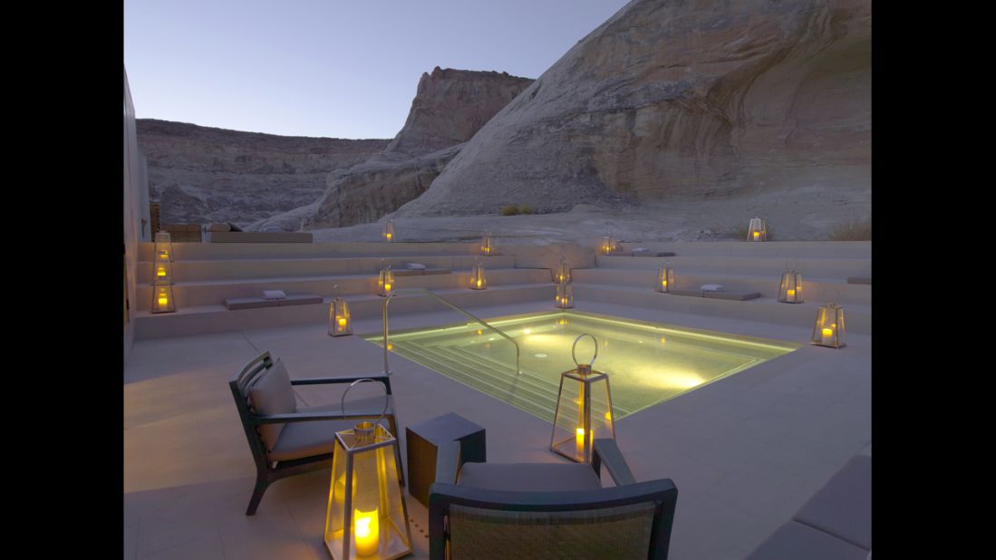 <a href="http://www.amanresorts.com/amangiri/home.aspx" target="_blank" target="_blank">Amangiri in Canyon Point, Utah</a>, is a top hotel in the trips of a lifetime category. The setting alone in the high Utah desert qualifies this Aman Resorts property. With incredible views of the Grand Staircase -- Escalante National Monument, the resort was constructed around a central swimming pool that takes advantage of its stunning location. There's also a 25,000-square-foot spa.