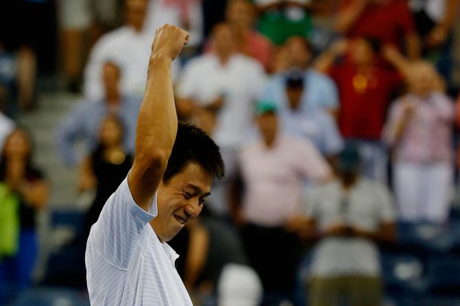 Nishikori followed that up by defeating Australian Open champion and world No. 4 Stan Wawrinka in another five-set battle to set up a semifinal clash with top-ranked Novak Djokovic.
