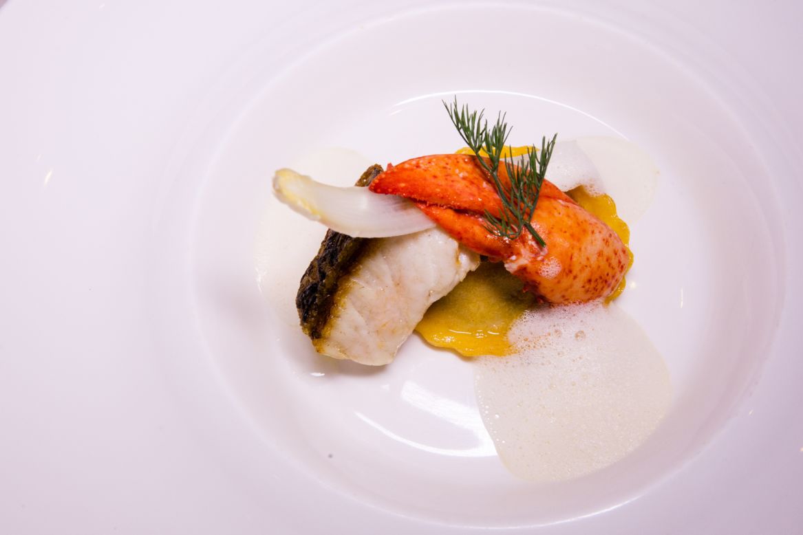 <strong>The dish:</strong> Baramundi lobster and white asparagus, by chef Rodrigues. <br /><br />"In our kitchen the most important ingredient is the quality of the product," says the Feitoria executive chef.