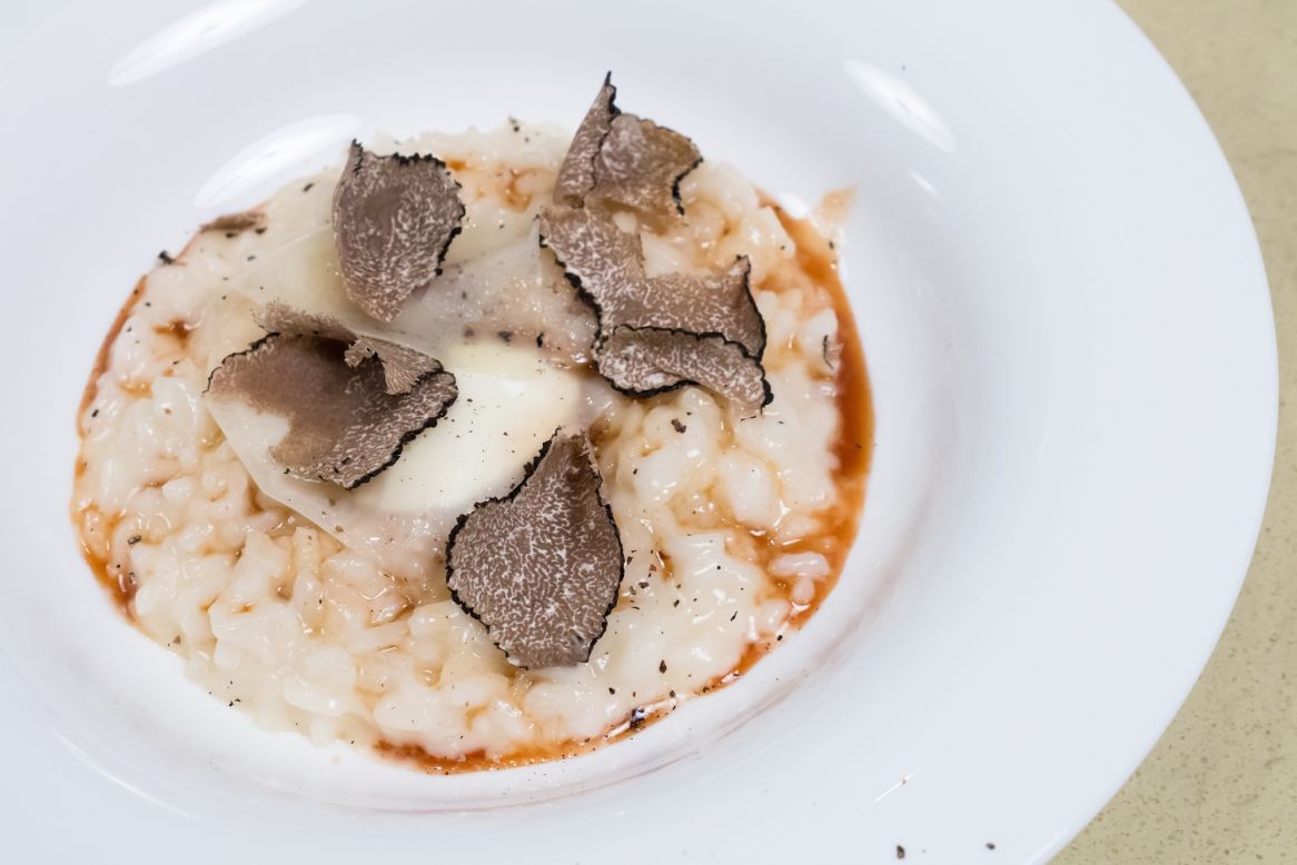 <strong>The dish:</strong> Carnaroli risotto, summer truffles with girolles and black truffle, by chef Dufroux, owner of Bistrot Belhara. <br /><br />"I love simple cooking based on quality products, perfect cooking time and good seasoning," he says. "The nature of the product, its color, taste and texture should be enhanced, and I see my role as a magnifier." 