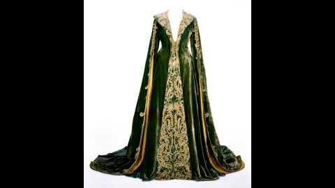 A green velvet dressing gown -- known informally as the "no more babies" dress -- is the third of the original costumes on display at the Ransom Center. The center raised $30,000 in 2010 to help support conservation work on the dresses. Designer Walter Plunkett was the go-to guy in Hollywood for historical costumes, Morena says, noting his ability to mesh period accuracy of the 1860s and 1870s with the fashion sensibilities of the 1930s.