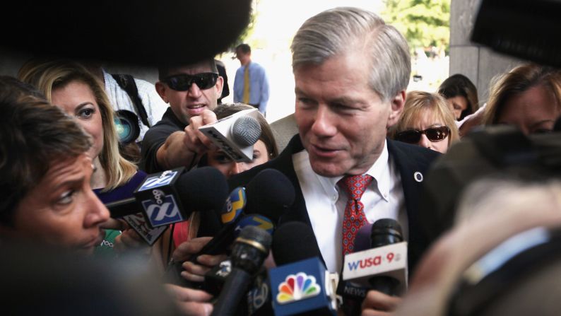 Former Virginia Gov. Bob McDonnell arrives at his corruption trial in Richmond, Virginia, in September 2015. A jury convicted McDonnell and his wife, Maureen, derailing the political ambitions of the one-time rising star in the Republican Party. McDonnell, who was sentenced to two years in prison, has asked the Supreme Court to reverse his conviction. The high court <a href="index.php?page=&url=http%3A%2F%2Fwww.cnn.com%2F2016%2F04%2F27%2Fpolitics%2Fsupreme-court-bob-mcdonnell%2F" target="_blank">heard his challenge</a> in April.